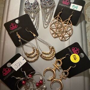 Paparazzi Gold and Silver Earring Collection. 5 pair NWT